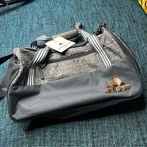Adidas Squad 5 Duffel Bag in Jersey Onix Grey with Rose Gold NWT Travel Gym Bag
